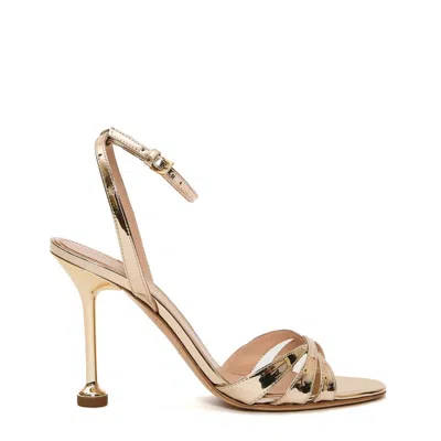 Ninalilou Platinum Mirror Sandal 90mm Heel