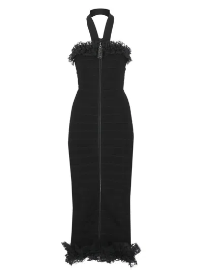 Self-portrait Black Self Portrait Viscose Dress