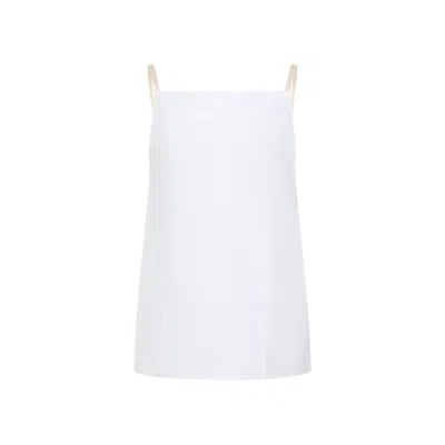 CARVEN WHITE POLYESTER TOP 