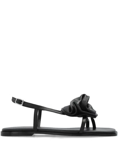 Vic Matie Sculpted Bloom Sandals In Black