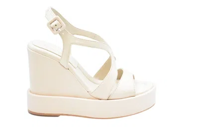 Paloma Barceló White Wedge Sandals