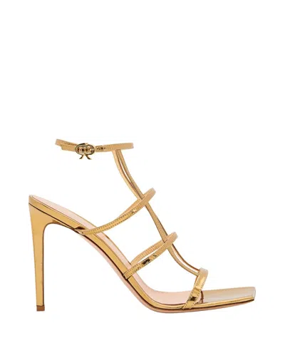 Shop Gianvito Rossi Letal Leather Heel Sandals