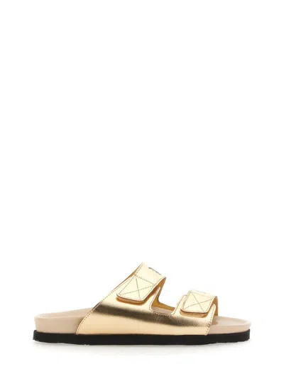 Palm Angels Logo-print Leather Slides
