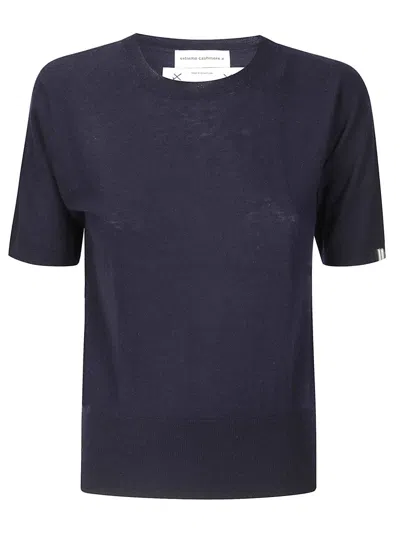 Extreme Cashmere Short-sleeved Merino Wool And Cashmere Sweater