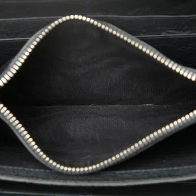 Pre-owned Balenciaga Black Leather Long Wallet (bi-fold) ()