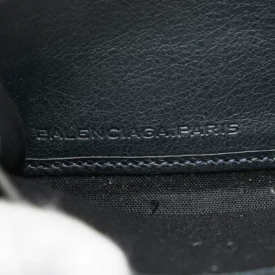 Pre-owned Balenciaga Black Leather Long Wallet (bi-fold) ()