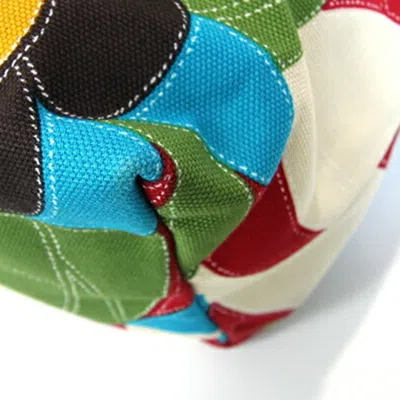Pre-owned Bally Dark Brown Multi-color Canvas Leather Handbag Tote Bag ()