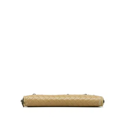 Pre-owned Bottega Veneta Beige Leather Long Wallet (bi-fold) ()