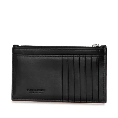 Pre-owned Bottega Veneta Black Leather Coin Purse/coin Case ()