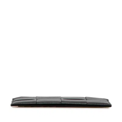 Pre-owned Bottega Veneta Black Leather Coin Purse/coin Case ()