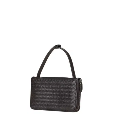 Pre-owned Bottega Veneta Brown Leather Long Wallet (bi-fold) ()
