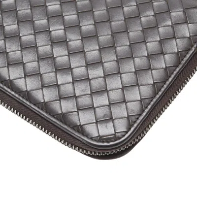 Pre-owned Bottega Veneta Brown Leather Long Wallet (bi-fold) ()