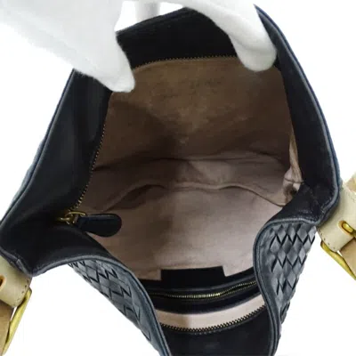 Pre-owned Bottega Veneta Intrecciato Navy Intrecciato Leather Messenger Bag Shoulder Bag ()
