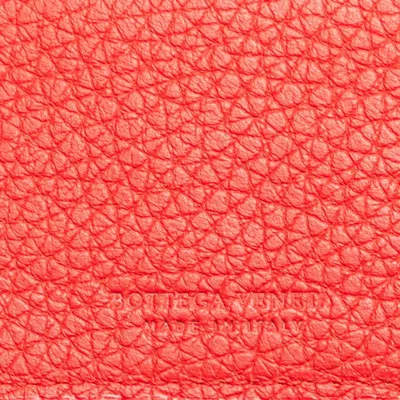Pre-owned Bottega Veneta Red Color Leather Wallet (bi-fold) ()