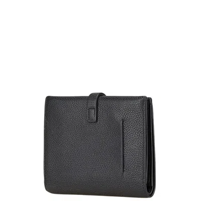 Pre-owned Burberry Black Leather Wallet (bi-fold) ()