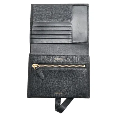 Pre-owned Burberry Black Leather Wallet (bi-fold) ()