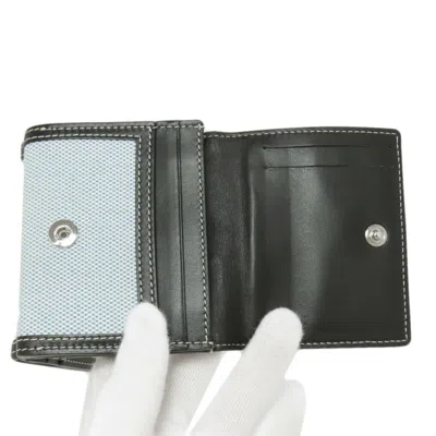 Pre-owned Burberry Light Blue Canvas Wallet (bi-fold) ()