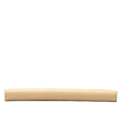 Pre-owned Bvlgari Beige Leather Long Wallet (bi-fold) ()