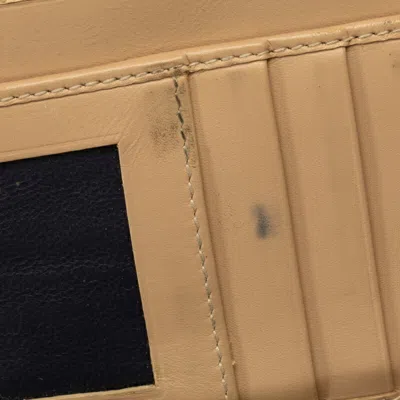 Pre-owned Bvlgari Beige Leather Long Wallet (bi-fold) ()