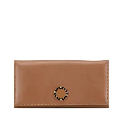 Pre-owned Bvlgari Brown Leather Wallet (bi-fold) ()