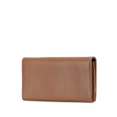 Pre-owned Bvlgari Brown Leather Wallet (bi-fold) ()