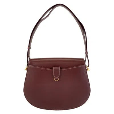 Pre-owned Cartier Bordeaux Leather Shoulder Bag ()