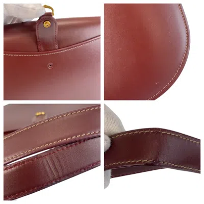 Pre-owned Cartier Bordeaux Leather Shoulder Bag ()