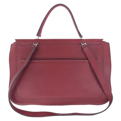 Pre-owned Cartier Bordeaux Wine Red Leather Handbag Shoulder Bag ()