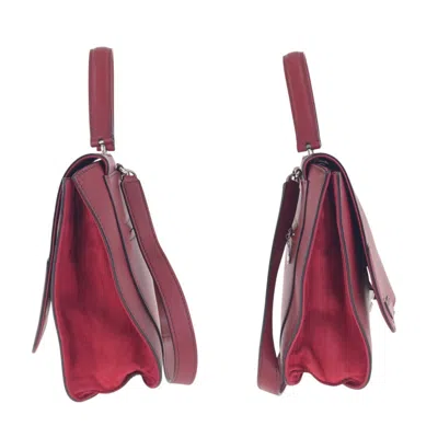 Pre-owned Cartier Bordeaux Wine Red Leather Handbag Shoulder Bag ()