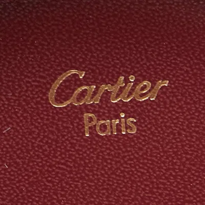 Pre-owned Cartier Wine Red Leather Coin Purse/coin Case ()