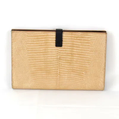 Pre-owned Celine Beige Pvc Leather Long Wallet (bi-fold) ()