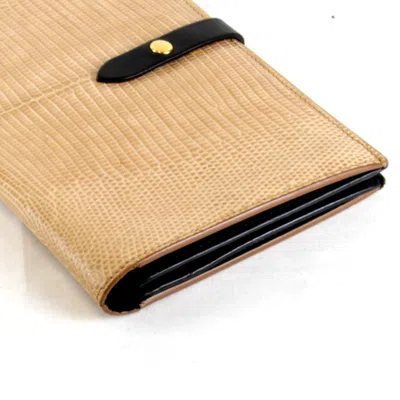 Pre-owned Celine Beige Pvc Leather Long Wallet (bi-fold) ()