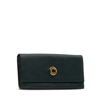 Pre-owned Celine Black Leather Long Wallet (bi-fold) ()
