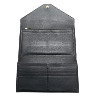 Pre-owned Celine Black Pink Leather Long Wallet (tri-fold) ()