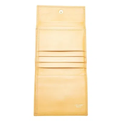 Pre-owned Celine Brown Yellow Pvc Leather Wallet (bi-fold) ()