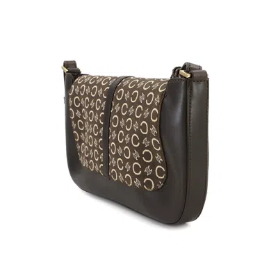 Pre-owned Celine Dark Brown Canvas Leather Shoulder Bag ()