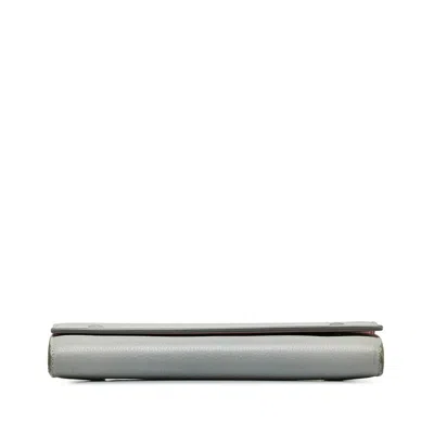 Pre-owned Celine Gray Leather Long Wallet (bi-fold) ()