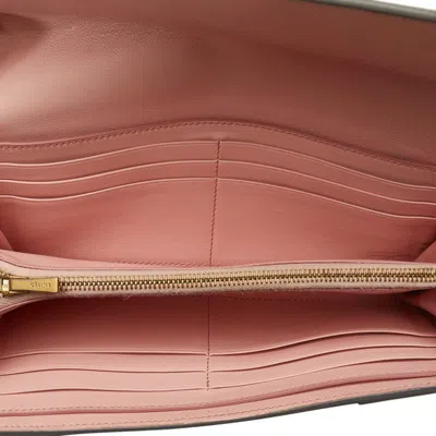Pre-owned Celine Gray Leather Long Wallet (bi-fold) ()