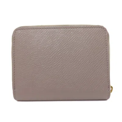 Pre-owned Celine Grayish Leather Coin Purse/coin Case ()