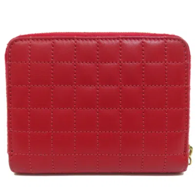 Pre-owned Celine Red Color Leather Coin Purse/coin Case ()