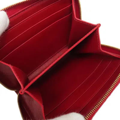 Pre-owned Celine Red Color Leather Coin Purse/coin Case ()