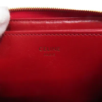 Pre-owned Celine Red Color Leather Coin Purse/coin Case ()