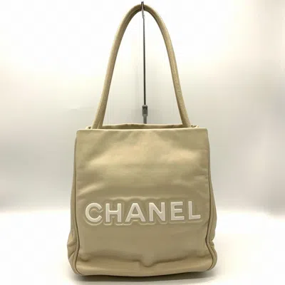 Pre-owned Chanel Beige Leather Shoulder Bag Tote Bag ()