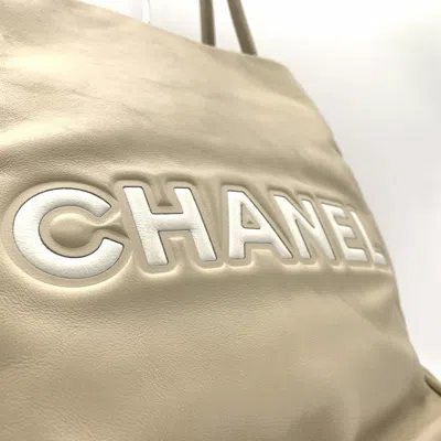 Pre-owned Chanel Beige Leather Shoulder Bag Tote Bag ()