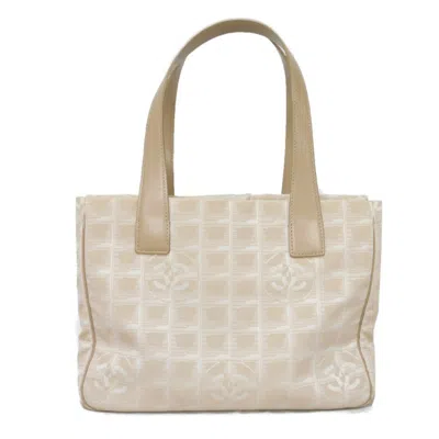 Pre-owned Chanel Beige Nylon Leather Tote Bag ()