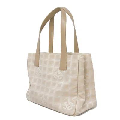 Pre-owned Chanel Beige Nylon Leather Tote Bag ()