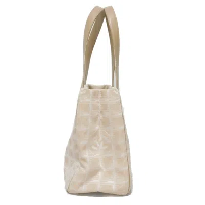 Pre-owned Chanel Beige Nylon Leather Tote Bag ()
