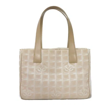 Pre-owned Chanel Beige Nylon Leather Tote Bag ()