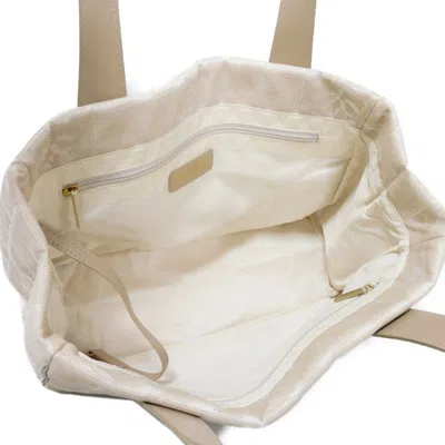 Pre-owned Chanel Beige Nylon Leather Tote Bag ()