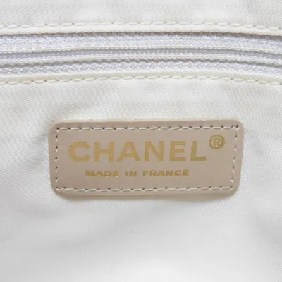 Pre-owned Chanel Beige Nylon Leather Tote Bag ()